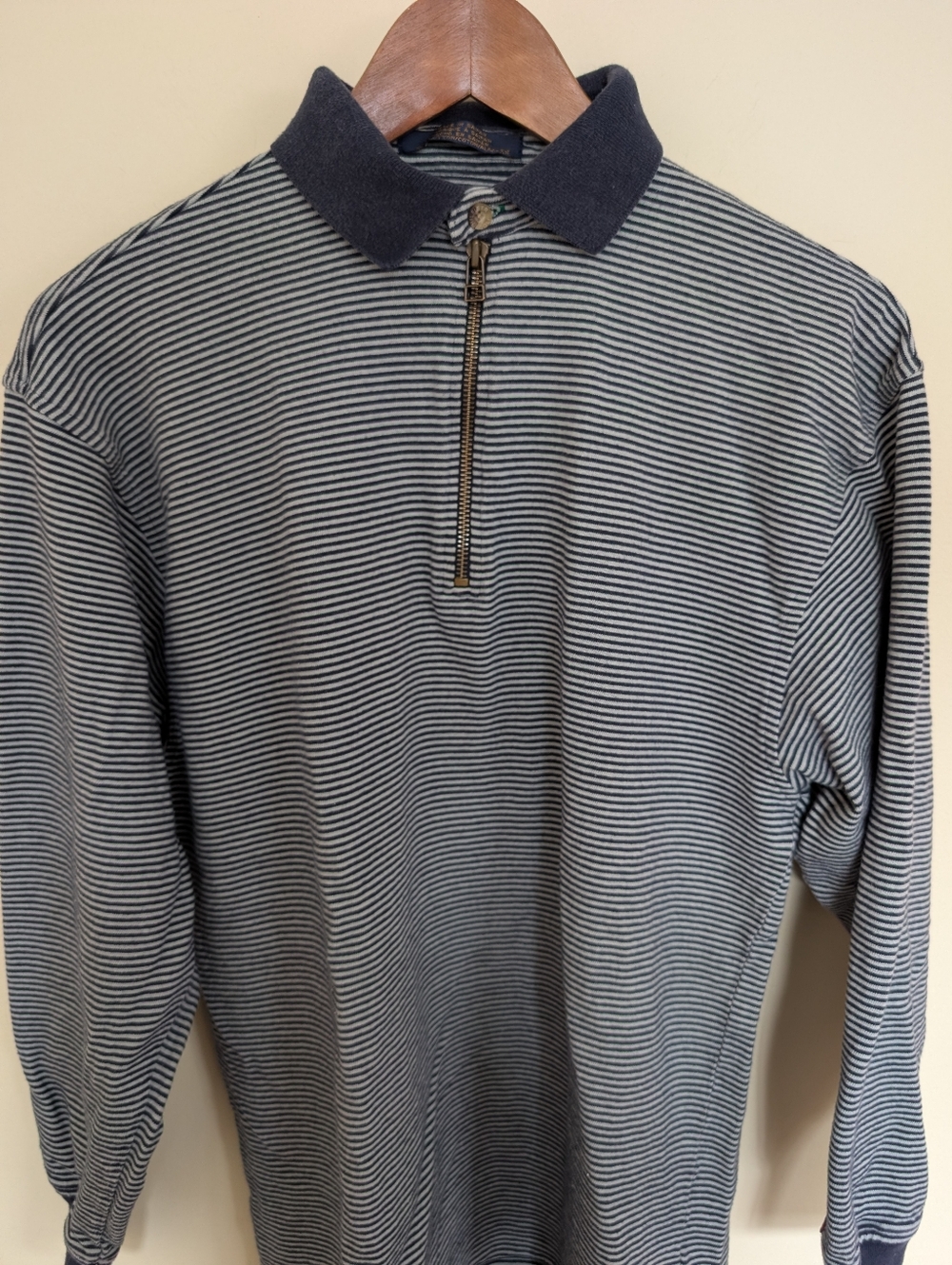 Tommy Hilfiger Golf Vintage Long Sleeve Striped Polo Shirt Small - Picture 2 of 8